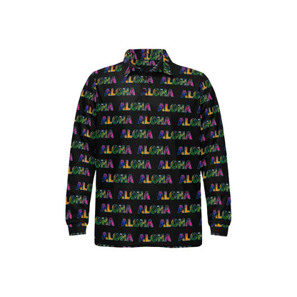Aloha Hawaii Neon Long Sleeve Polo Shirt For Men's