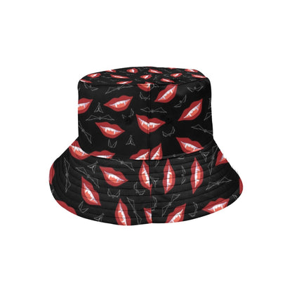 Vampire Lips Print Design LKS301 Unisex Bucket Hat