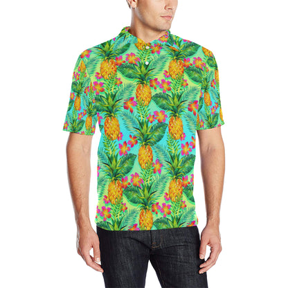 Pineapple Pattern Print Design PP010 Men Polo Shirt