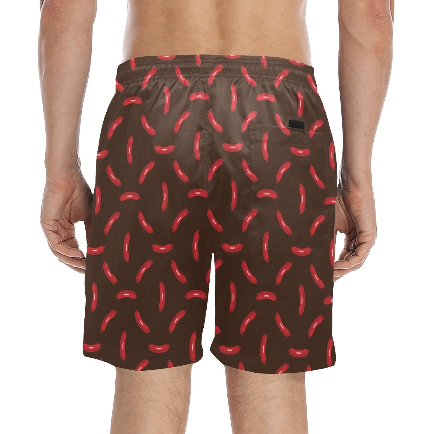 Sausage Print Design LKS302 Men's Swim Trunks Beach Shorts