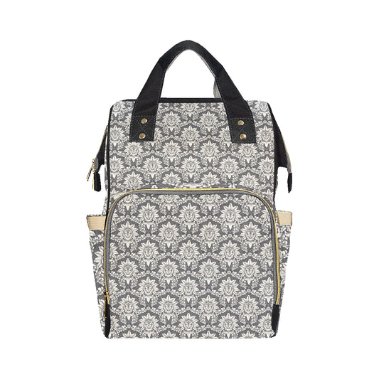 Damask Elegant Print Pattern Diaper Bag Backpack