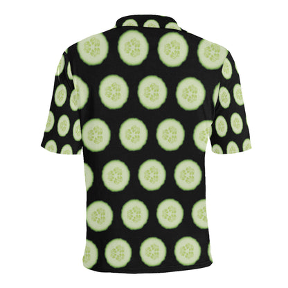 Cucumber Pattern Print Design CC02 Men Polo Shirt