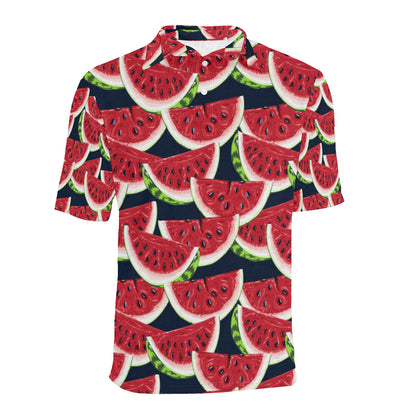 Watermelon Pattern Print Design WM011 Men Polo Shirt