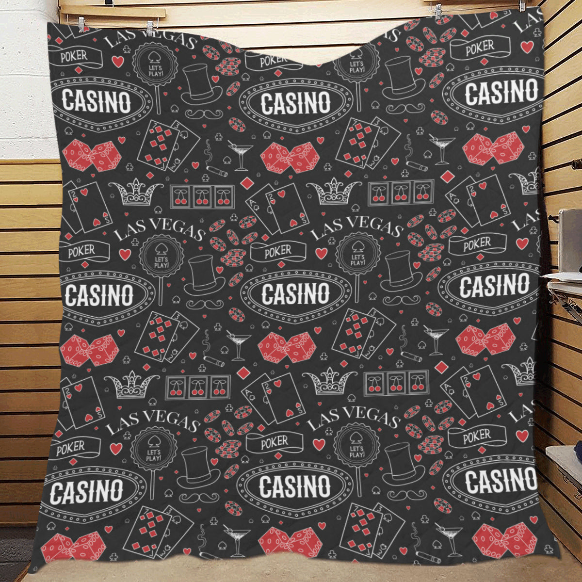 Casino Pattern Print Design 04 Premium Quilt