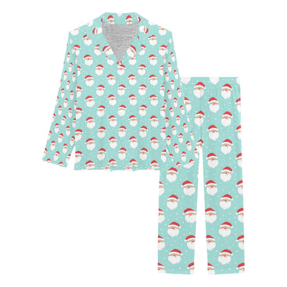 Santa Print Design LKS308 Women's Long Pajama Set