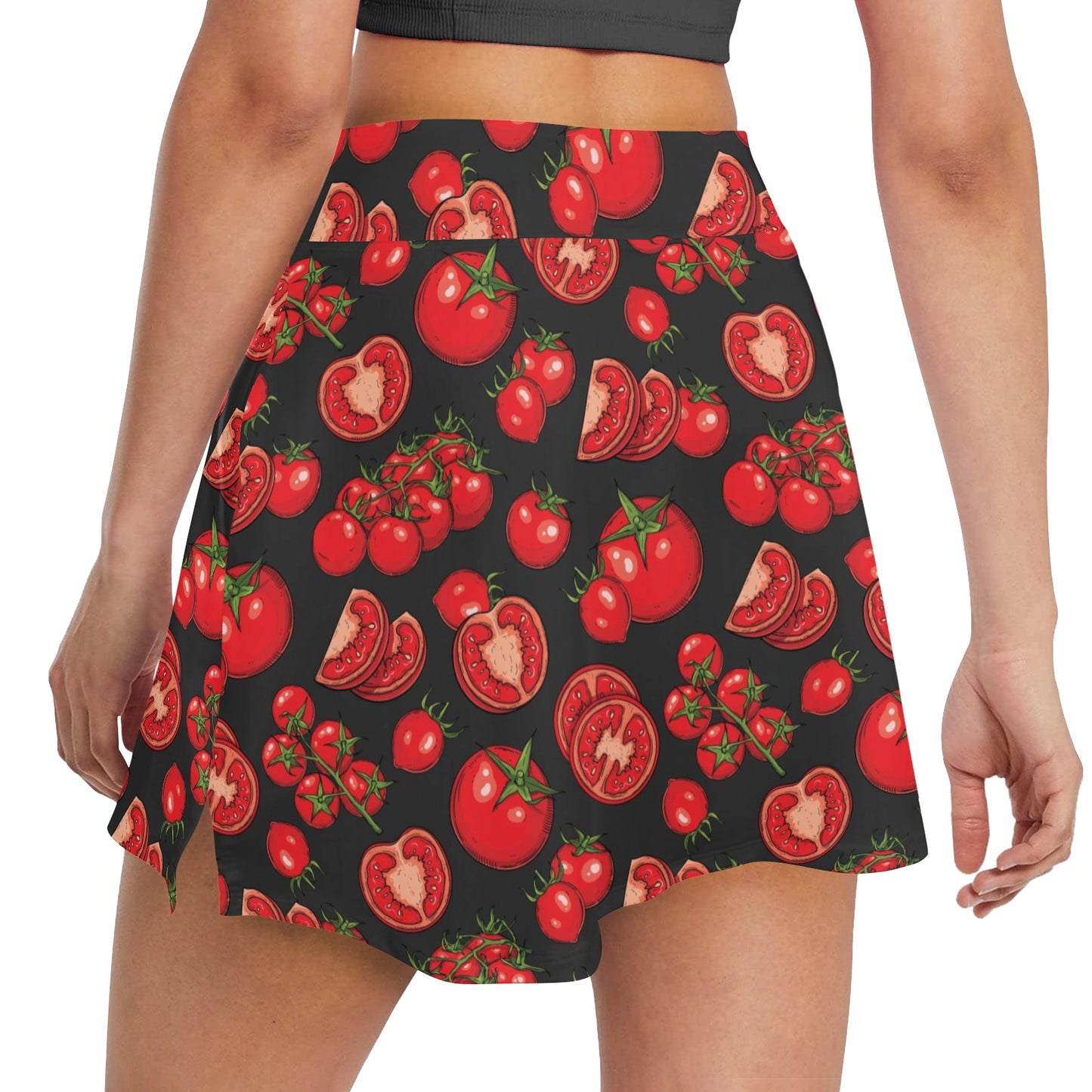 Tomato Print Design LKS303 17" Golf & Pickleball Skort with Pockets