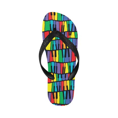 Piano Print Design LKS402 Flip Flops