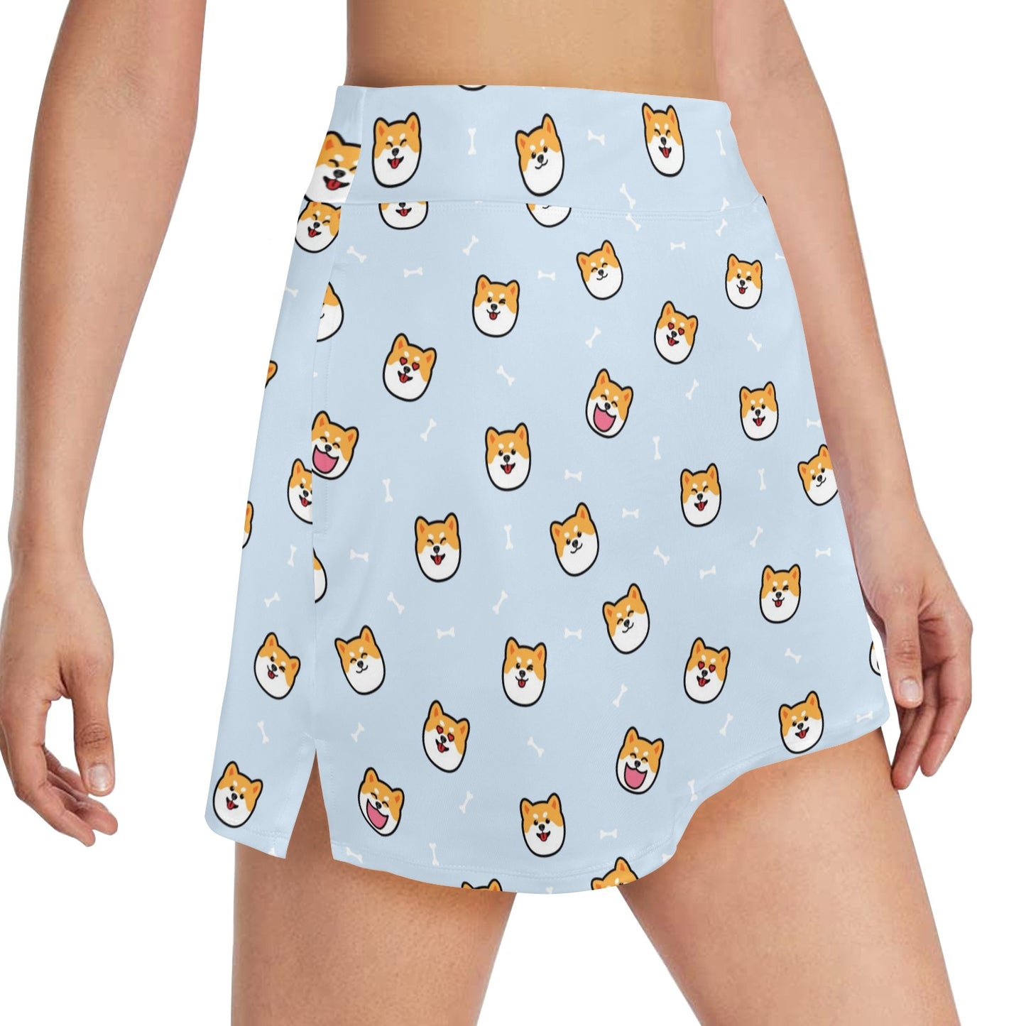 Shiba Inu Print Design LKS3012 17" Golf & Pickleball Skort with Pockets
