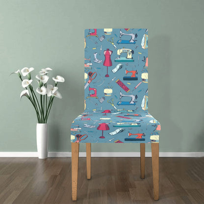 Sewing Equipment Print Design LKS301 Dining Chair Slipcover