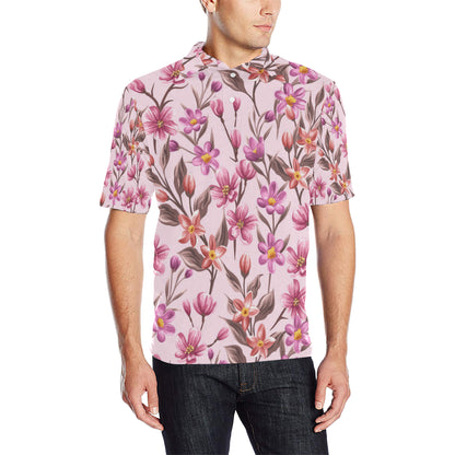 Summer Floral Pattern Print Design SF09 Men Polo Shirt