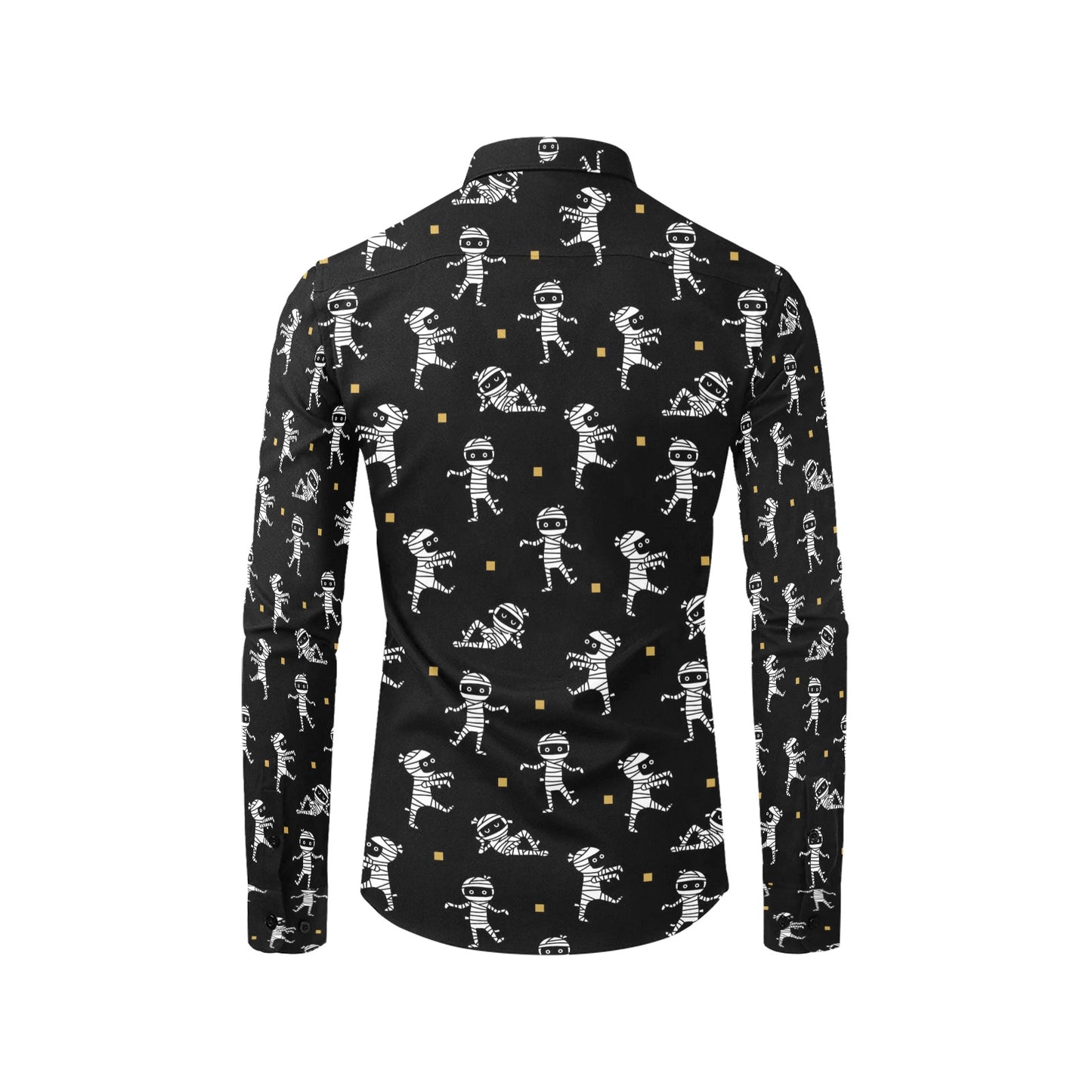 Mummy Cute Print Design LKS301 Men's Long Sleeve Dress Shirt
