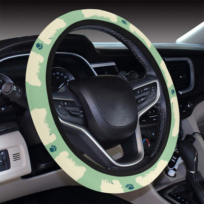 Scottish Terriers Print Design LKS302 Steering Wheel Cover with Elastic Edge