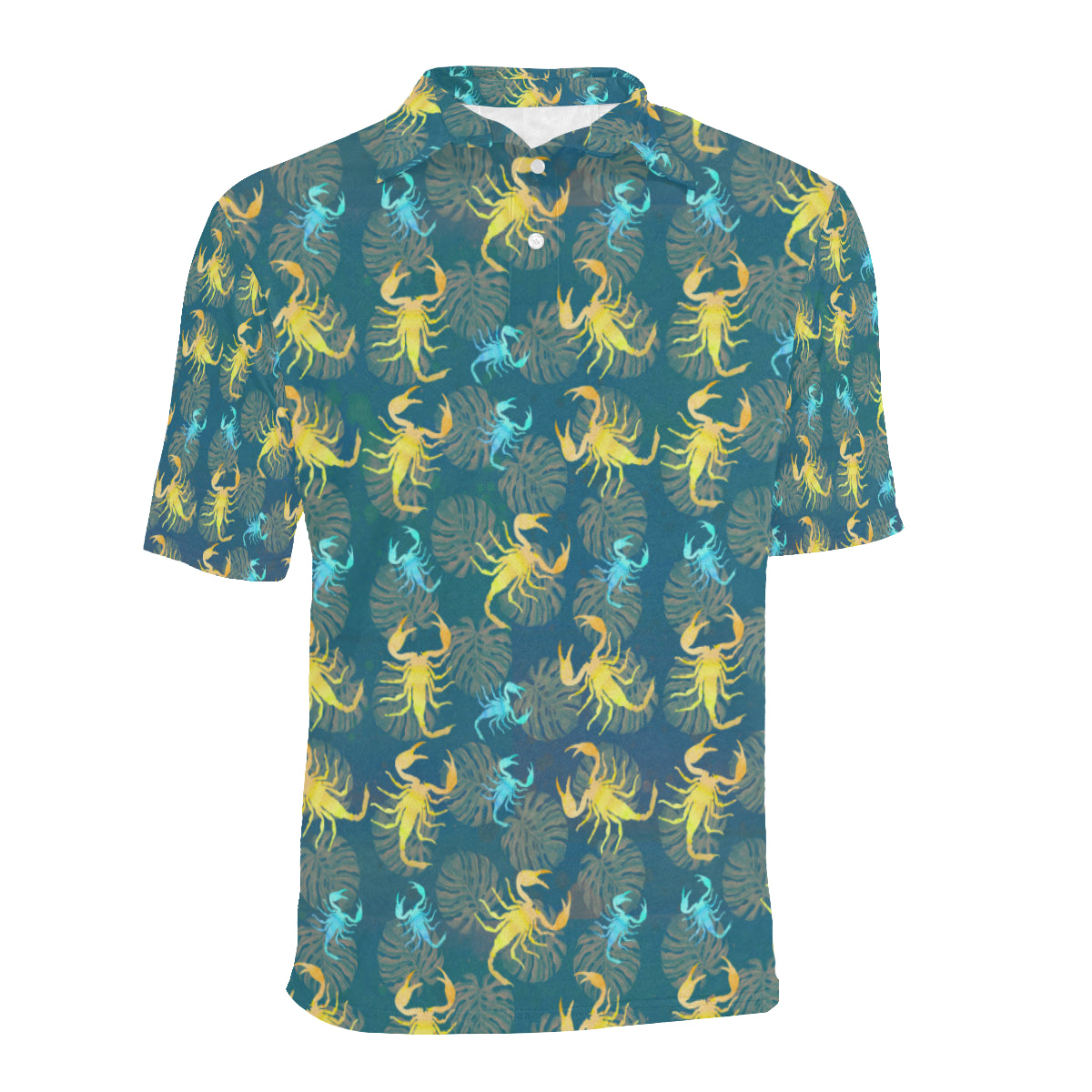 Scorpion Pattern Print Design 02 Men Polo Shirt