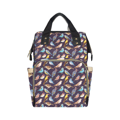 Bird Cute Print Pattern Diaper Bag Backpack
