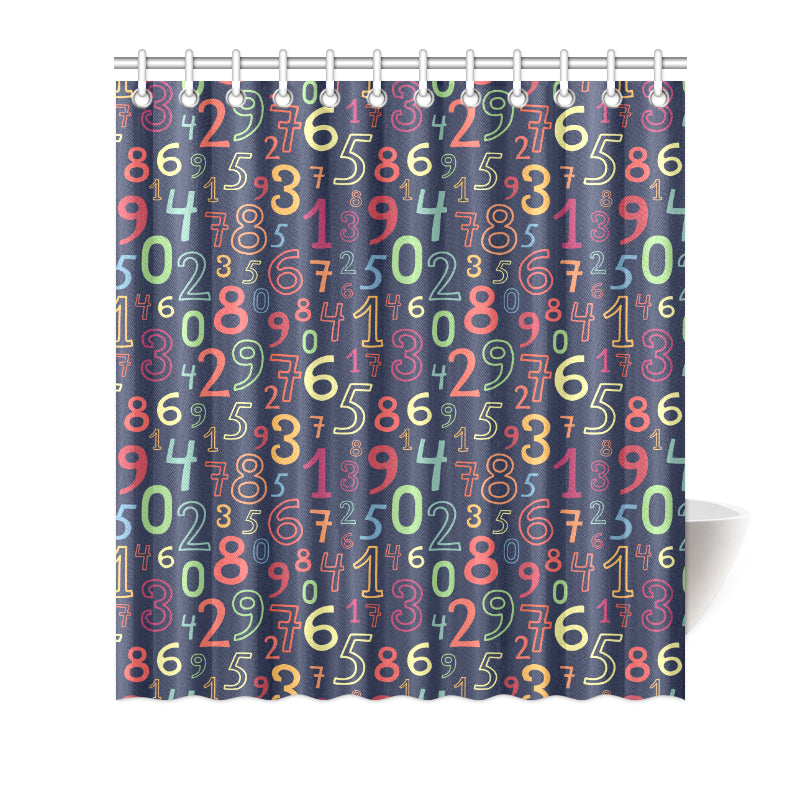 Number Pattern Print Design A01 Shower Curtain