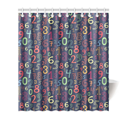 Number Pattern Print Design A01 Shower Curtain