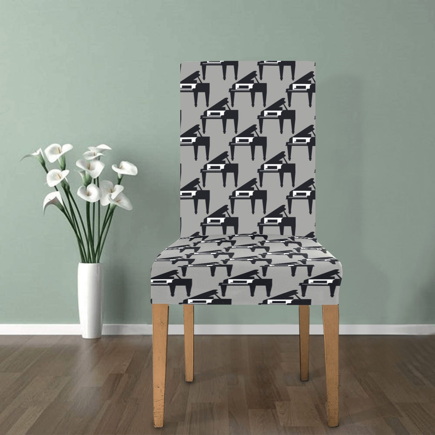 Piano Print Design LKS404 Dining Chair Slipcover