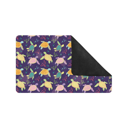 Sea Turtle Color Smile Rubber Doormat