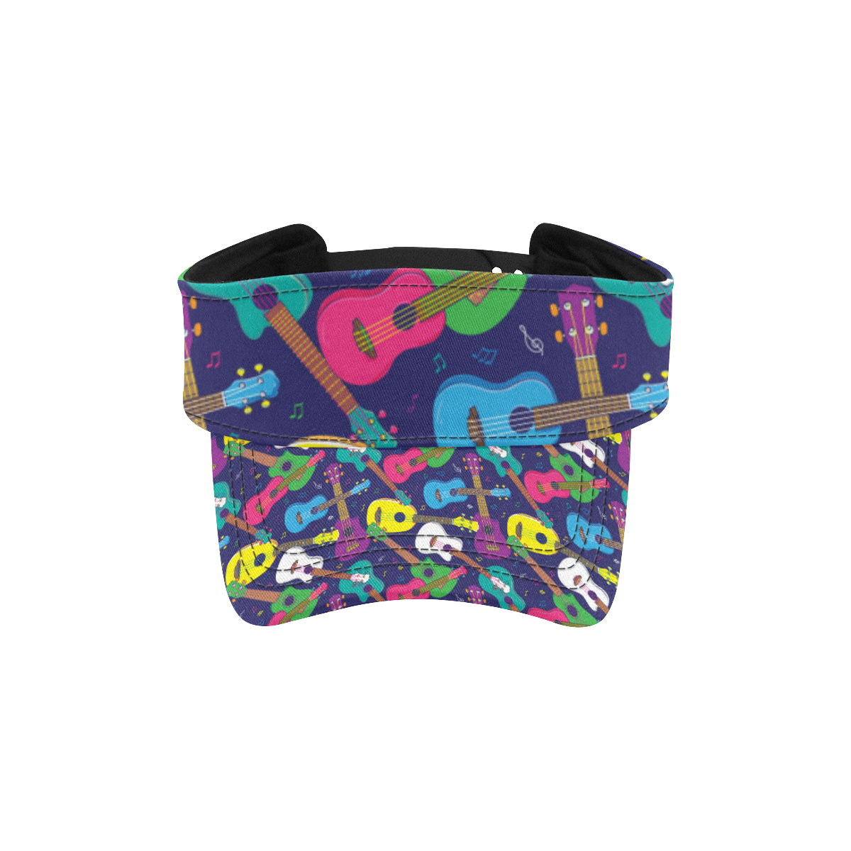 Ukulele Pattern Print Design 02 Unisex Sun Visor