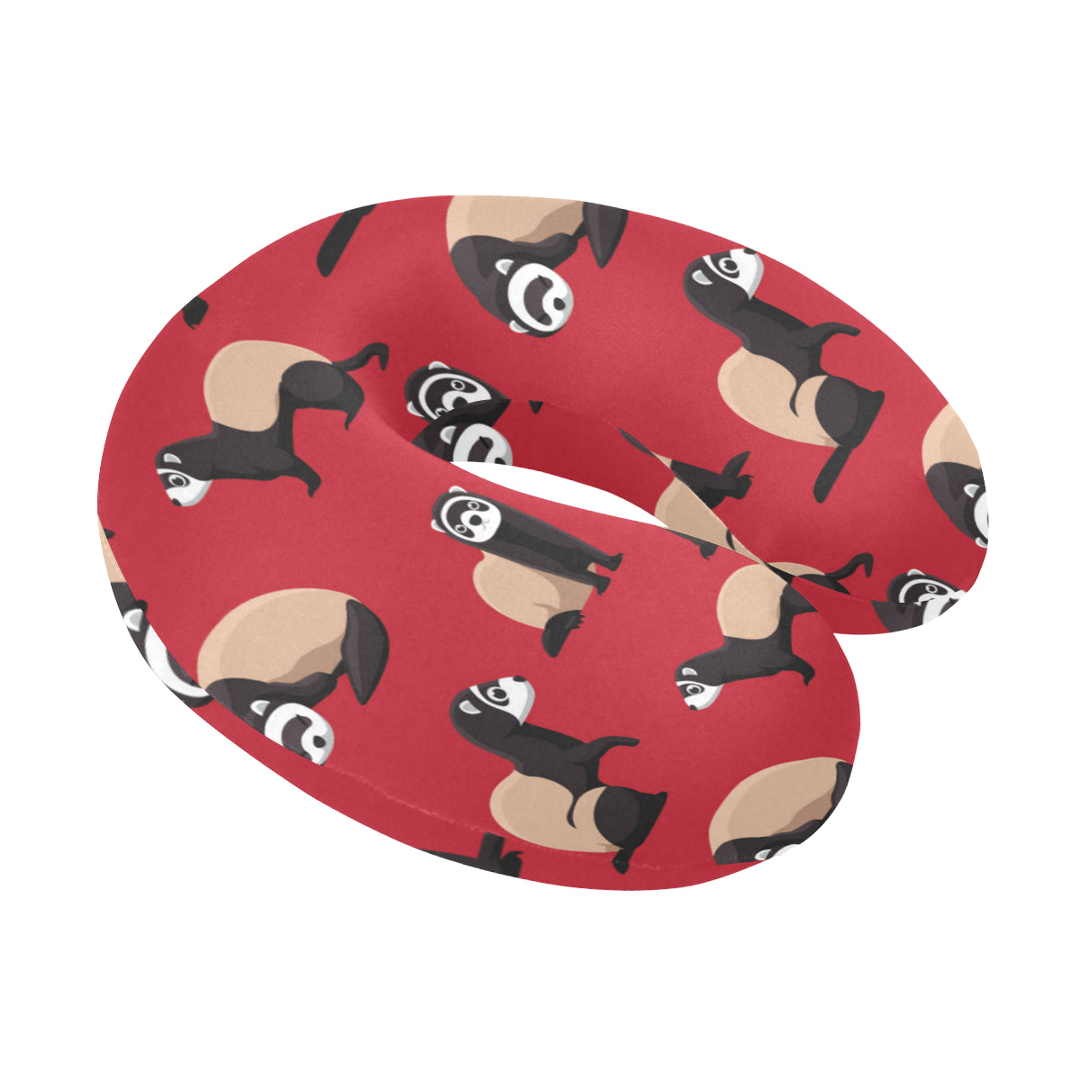 Ferret Pattern Print Design 02 U-Shaped Travel Neck Pillow