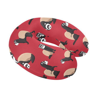 Ferret Pattern Print Design 02 U-Shaped Travel Neck Pillow
