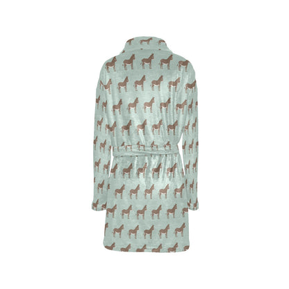 Donkey Print Design LKS402 Women's Fleece Robe