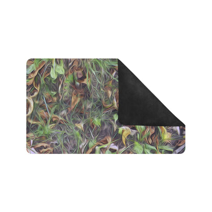 Camouflage Realistic Tree Print Rubber Doormat