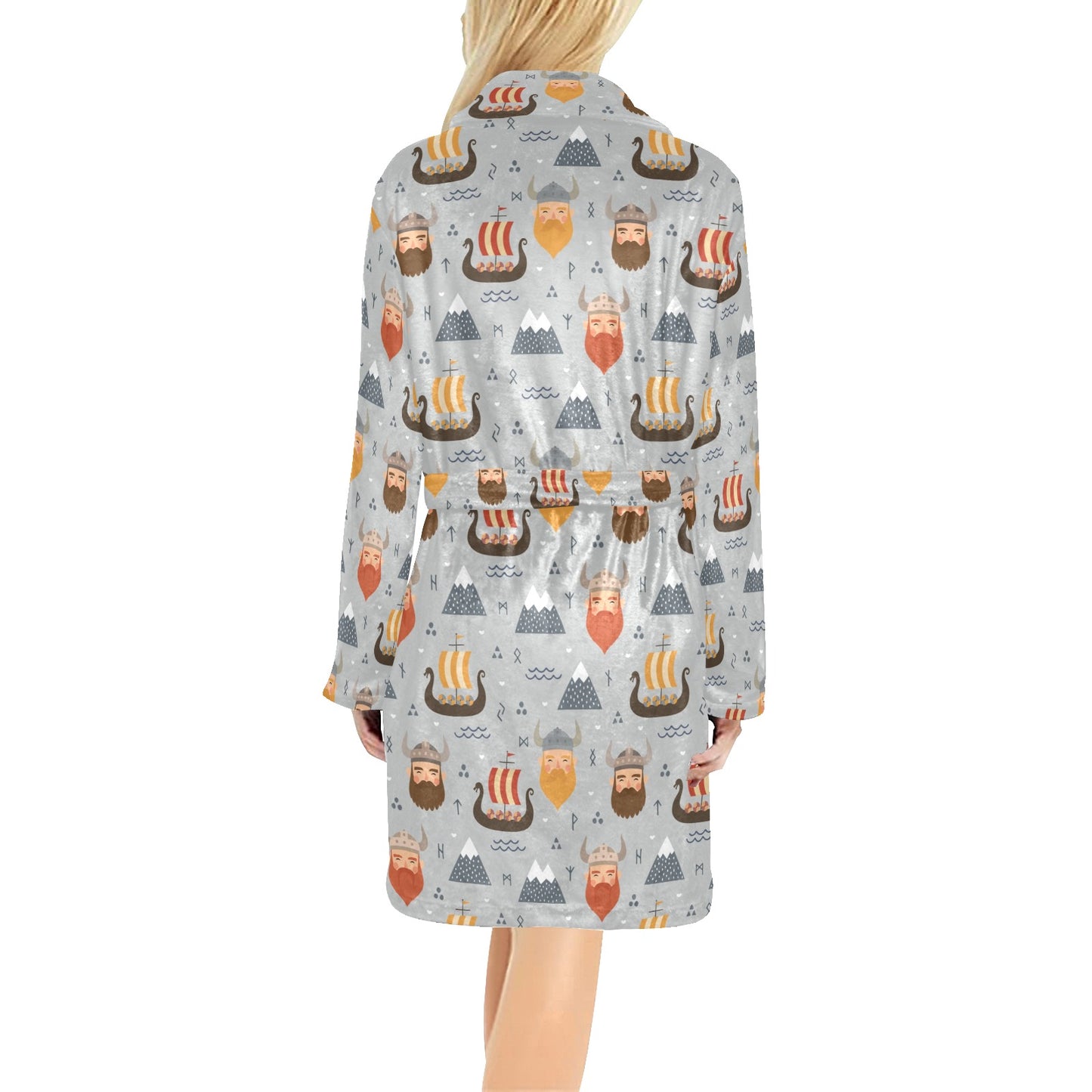 Vikings Print Design LKS307 Women's Fleece Robe