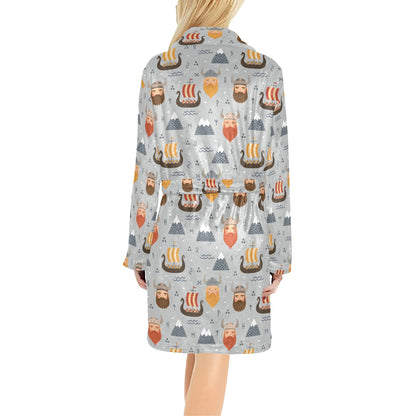 Vikings Print Design LKS307 Women's Fleece Robe
