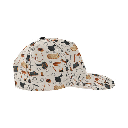 Equestrian Equipment Print Pattern Snapback Cap