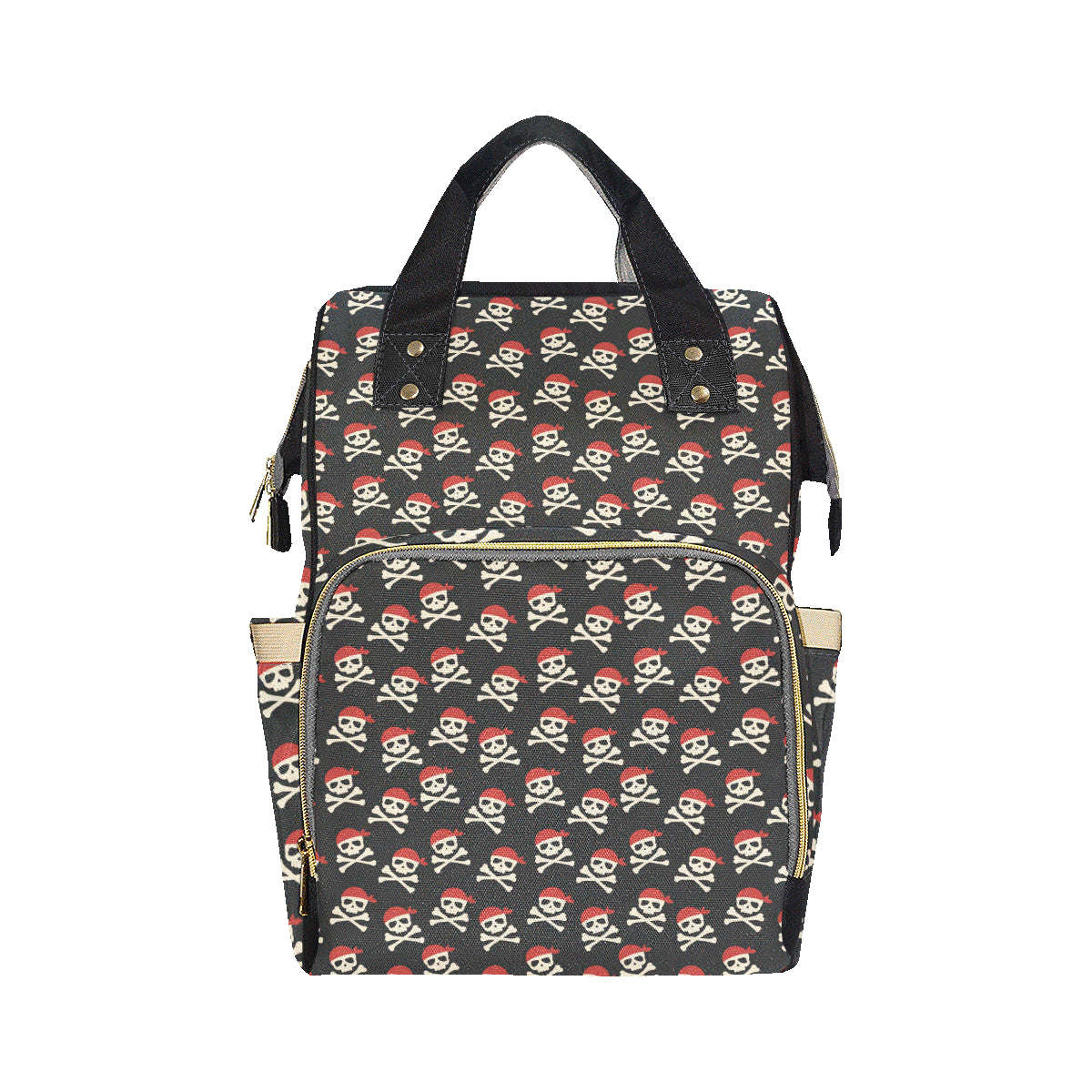 Pirate Pattern Print Design A04 Diaper Bag Backpack