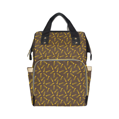 Trumpet Pattern Design Print Diaper Bag Backpack