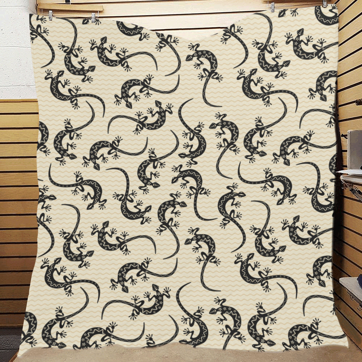 lizard Pattern Print Design 02 Premium Quilt