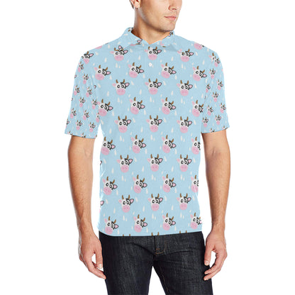 Cow Pattern Print Design 07 Men Polo Shirt