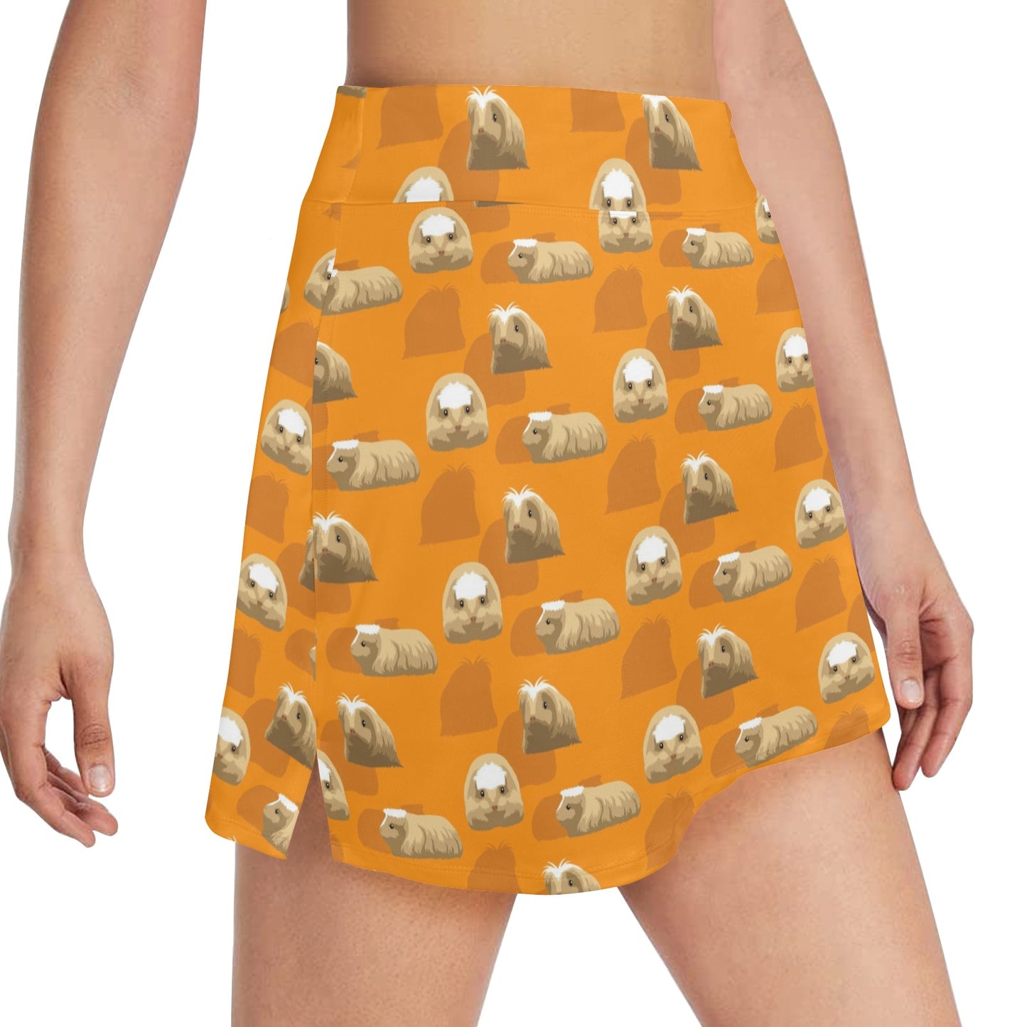 Guinea Pig Print Design LKS403 17" Golf & Pickleball Skort with Pockets