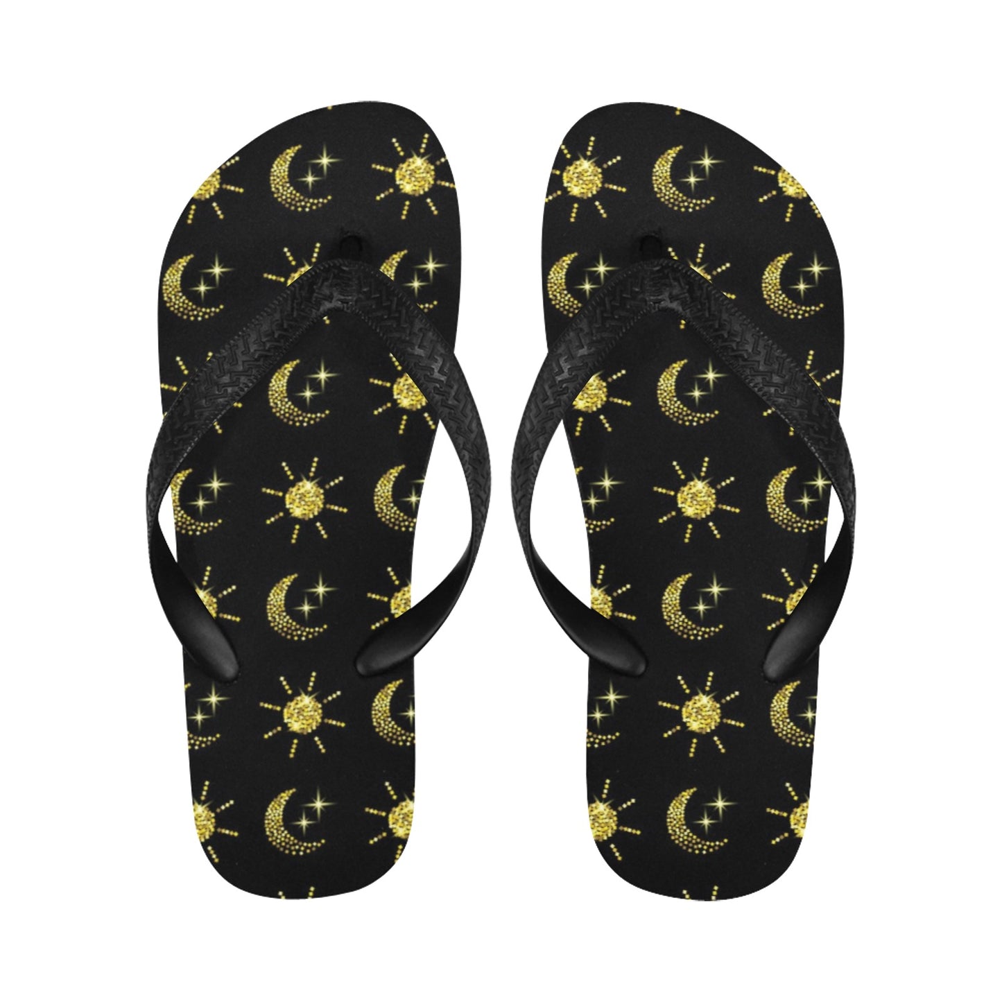 Sun Moon Print Design LKS304 Flip Flops
