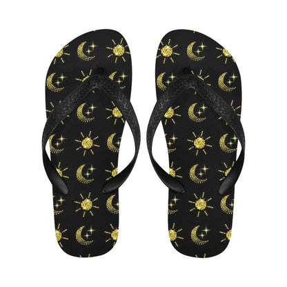 Sun Moon Print Design LKS304 Flip Flops