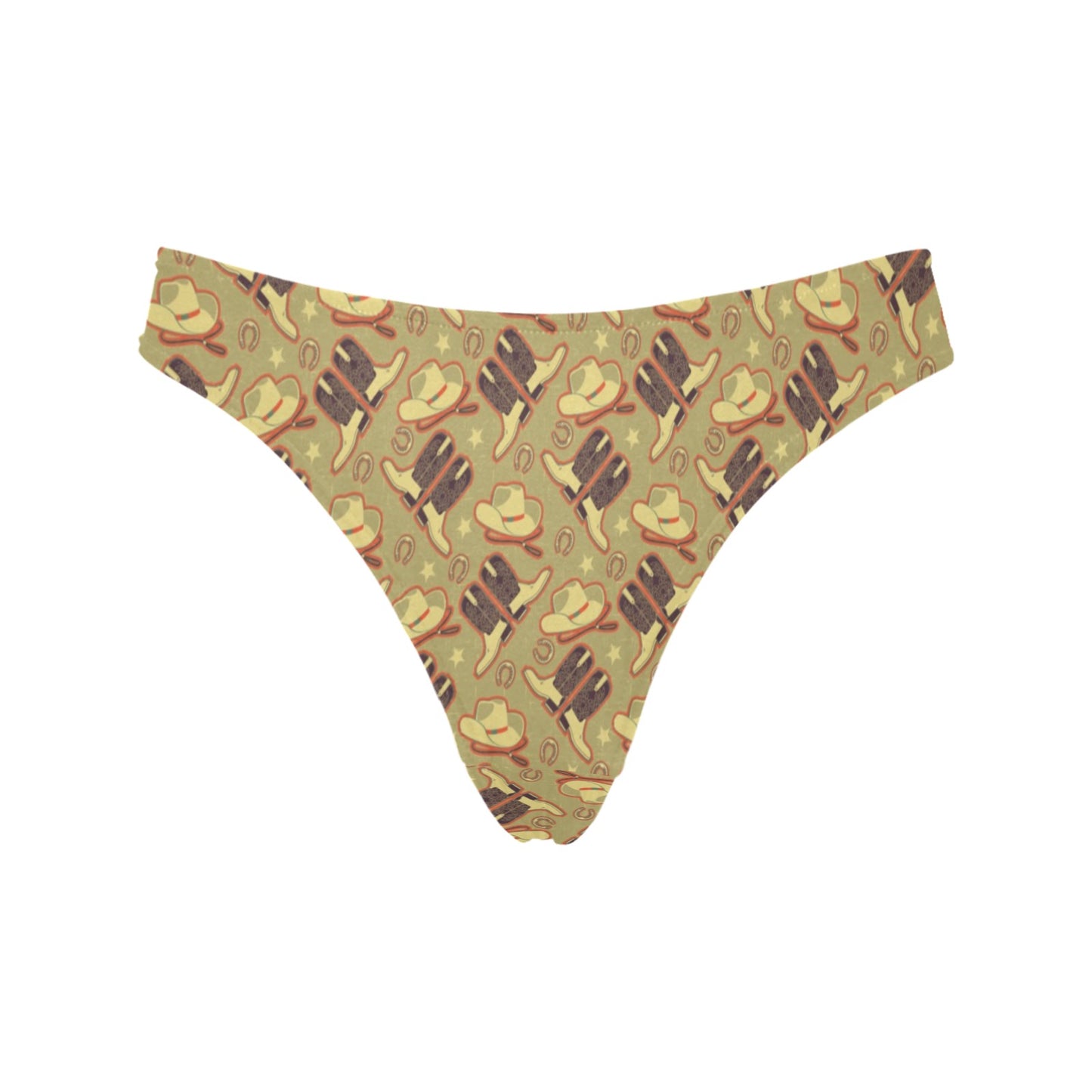 Western Cowboy Themed Women's Thongs