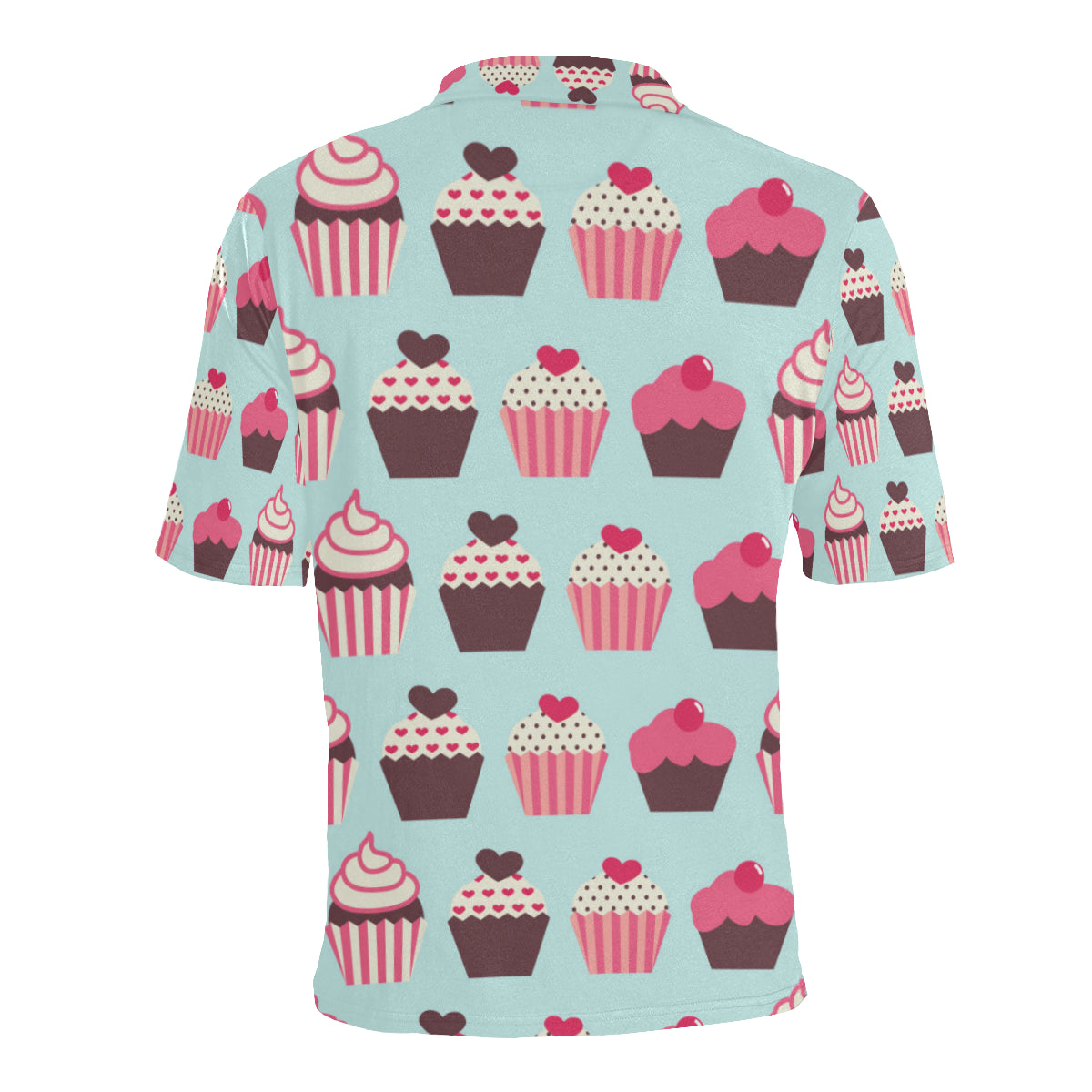 CupCake Print Pattern Men Polo Shirt