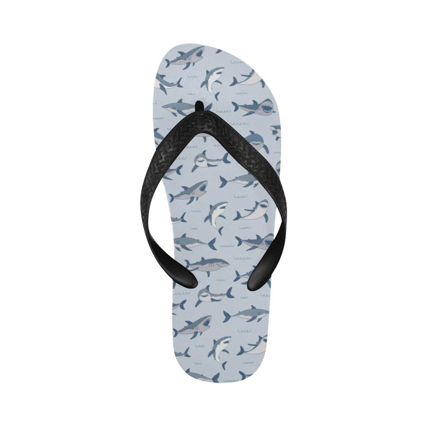 Shark Print Design LKS304 Flip Flops