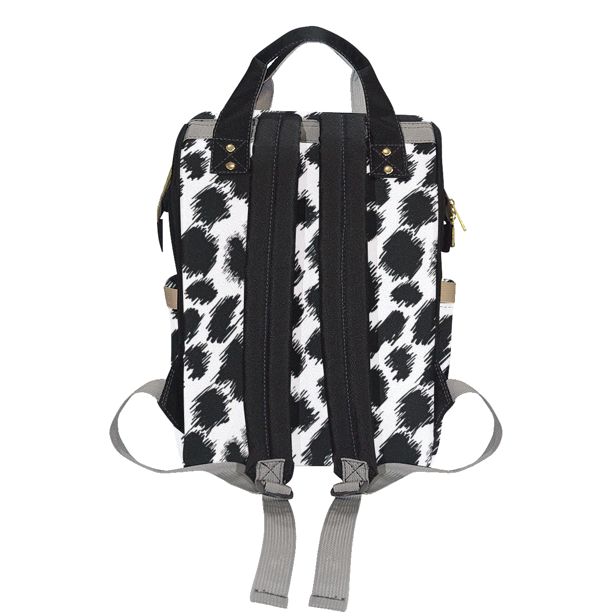 Cheetah Black Print Pattern Diaper Bag Backpack
