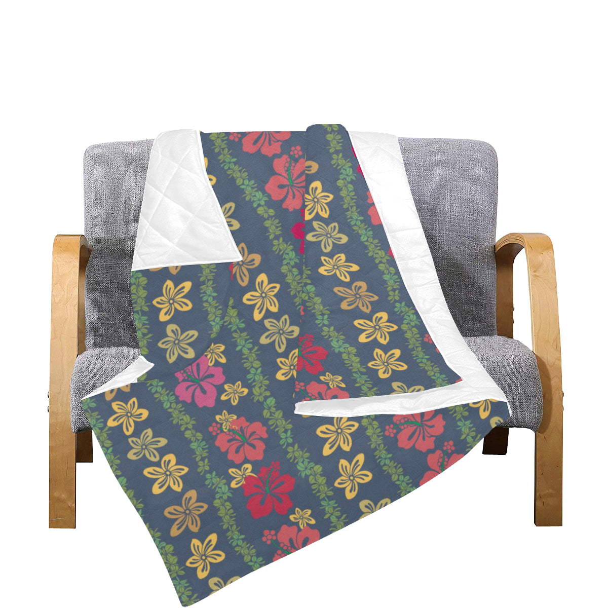Hawaiian Themed Pattern Print Design H018 Premium Quilt