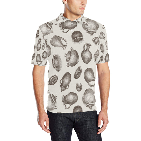 Pottery Pattern Print Design A01 Men Polo Shirt