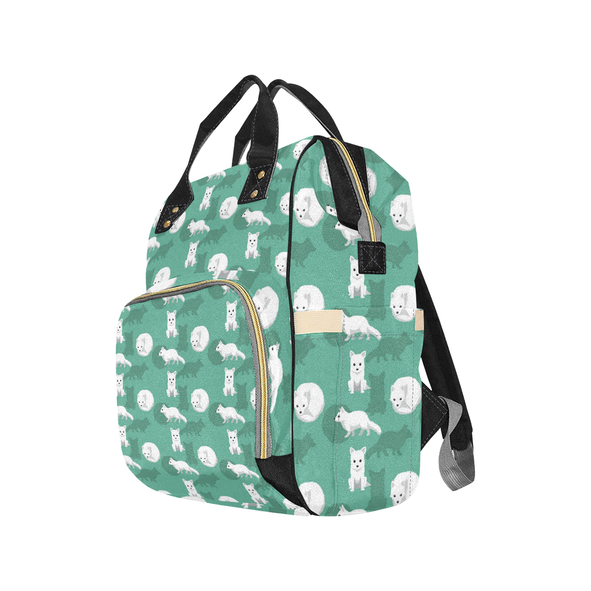 Arctic Fox Pattern Print Design Diaper Bag Backpack