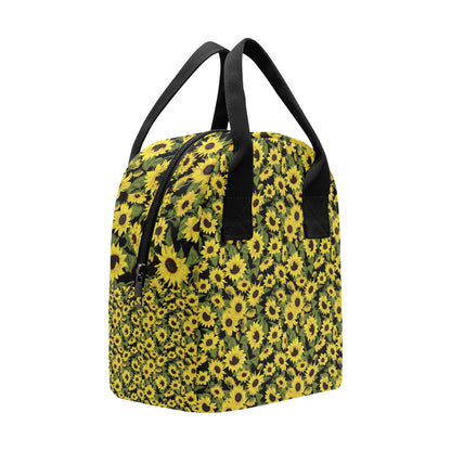 Sunflower Fresh Bright Color Print Insulated Lunch Bag