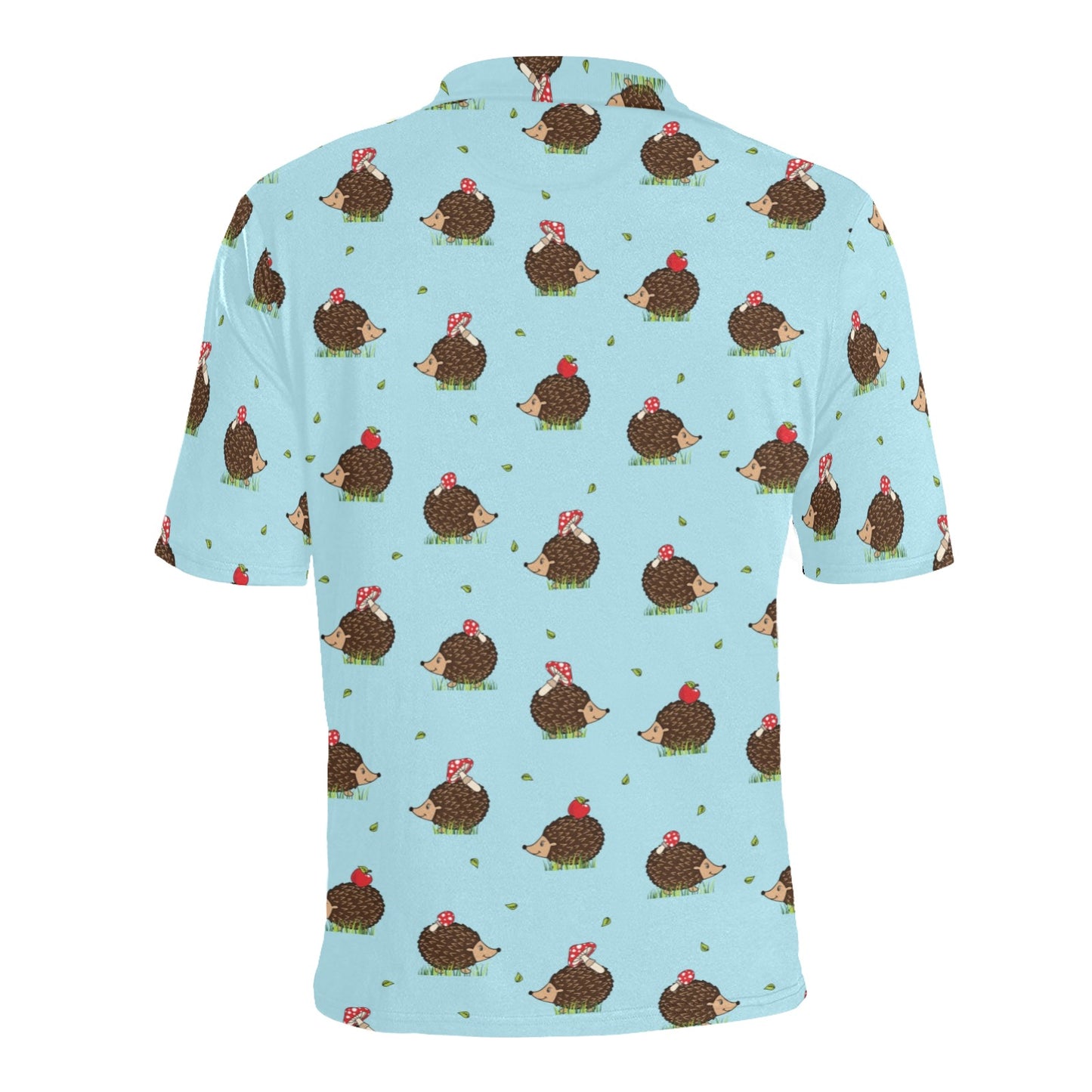 Hedgehog Print Design LKS402 Men Polo Shirt