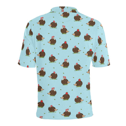 Hedgehog Print Design LKS402 Men Polo Shirt