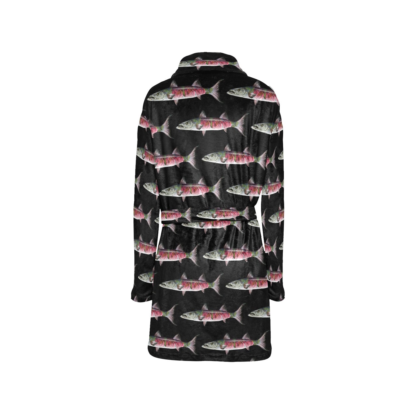 Barracuda Pattern Print Design 02 Women's Fleece Robe