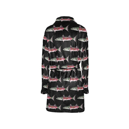 Barracuda Pattern Print Design 02 Women's Fleece Robe