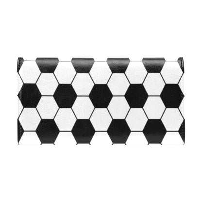 Soccer Ball Texture Print Design LKS303 Women's Trifold Wallet
